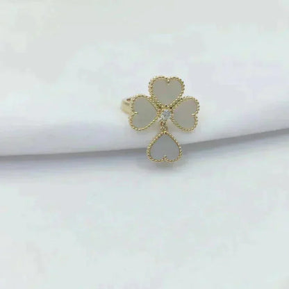 [Glow Muse]SWEET CLOVER WHITE MOP RING