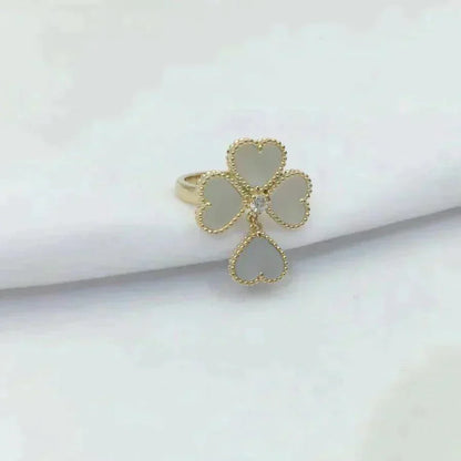 [Glow Muse]SWEET CLOVER WHITE MOP RING