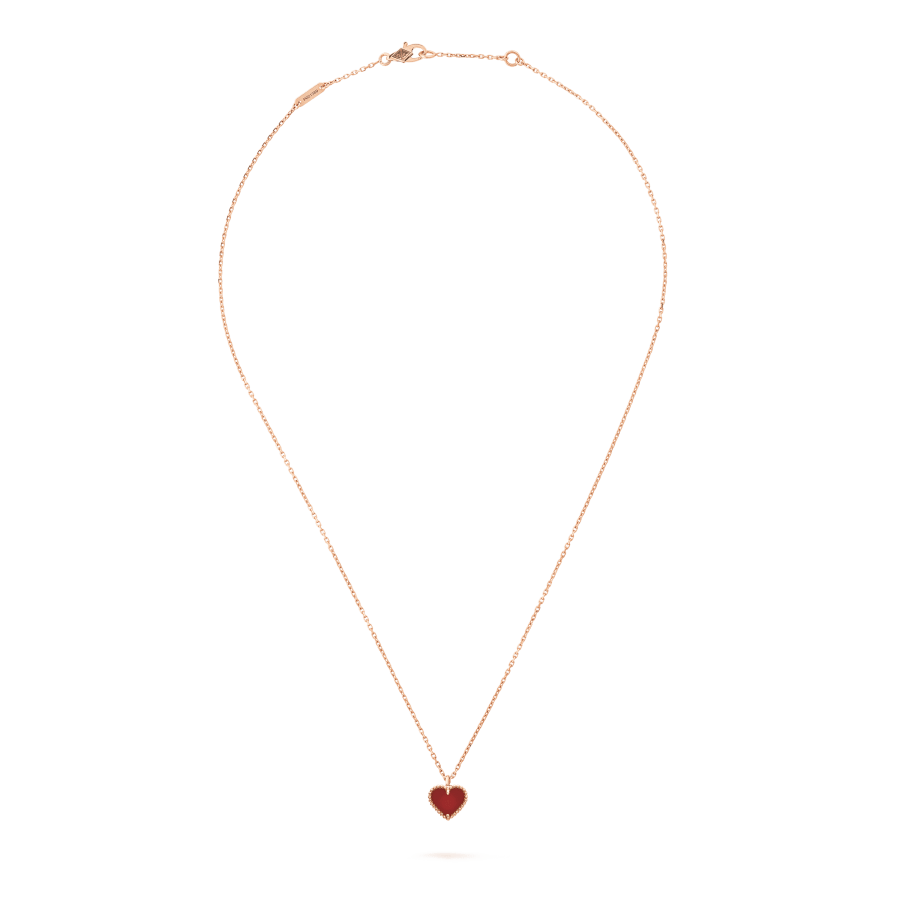 [Glow Muse]SWEET CLOVER CARNELIAN HEART NECKLACE
