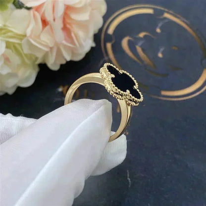 [Glow Muse]CLOVER ONYX RING