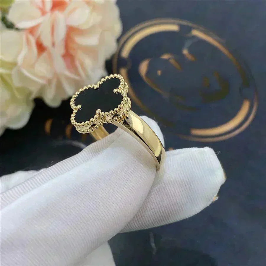 [Glow Muse]CLOVER ONYX RING