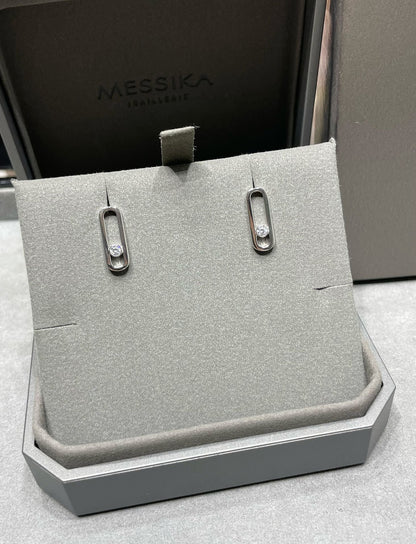 [Glow Muse]MOVE UNO SMALL 1 DIAMOND EARRINGS
