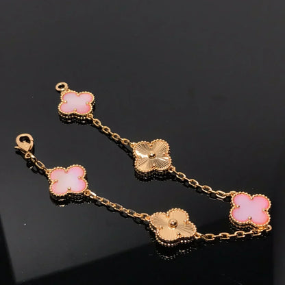 [⭐Glow Muse] CLOVER 5 MOTIFS  PINK MOP BRACELET COLLECTION