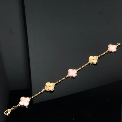 [⭐Glow Muse] CLOVER 5 MOTIFS  PINK MOP BRACELET COLLECTION