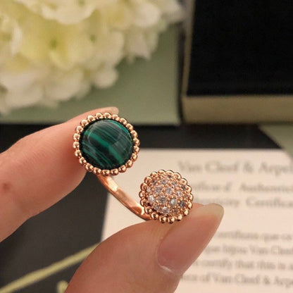 [Glow Muse]PERLEE COULEURS DIAMOND ROSE GOLD BETWEEN THE FINGER RING