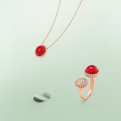 [Glow Muse]PERLEE COULEURS DIAMOND ROSE GOLD BETWEEN THE FINGER RING