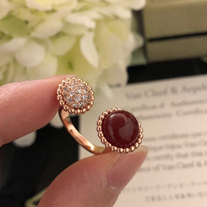 [Glow Muse]PERLEE COULEURS DIAMOND ROSE GOLD BETWEEN THE FINGER RING