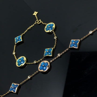 [Glow Muse]STAR AND SUN 4 MOTIF BLUE BRACELET