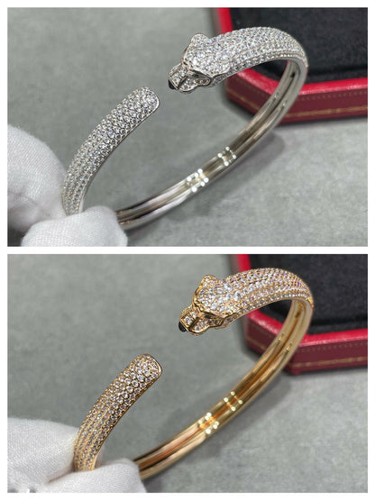 [Glow Muse]PANTHERE FULL DIAMOND OPEN BRACELET