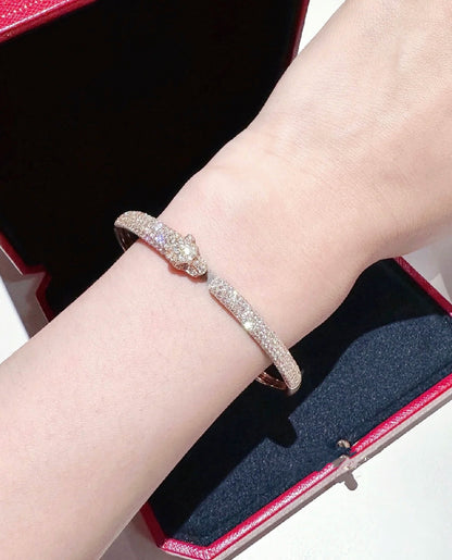 [Glow Muse]PANTHERE FULL DIAMOND OPEN BRACELET