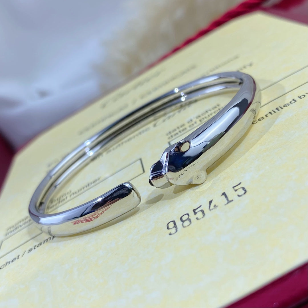 [Glow Muse]PANTHERE SILVER OPEN BRACELET