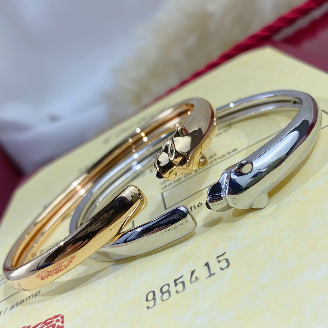 [Glow Muse]PANTHERE SILVER OPEN BRACELET