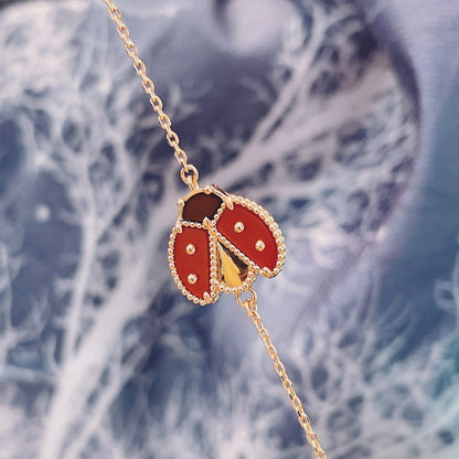 [Glow Muse]LUCKY SPRING 1 MOTIF PINK GOLD BRACELET