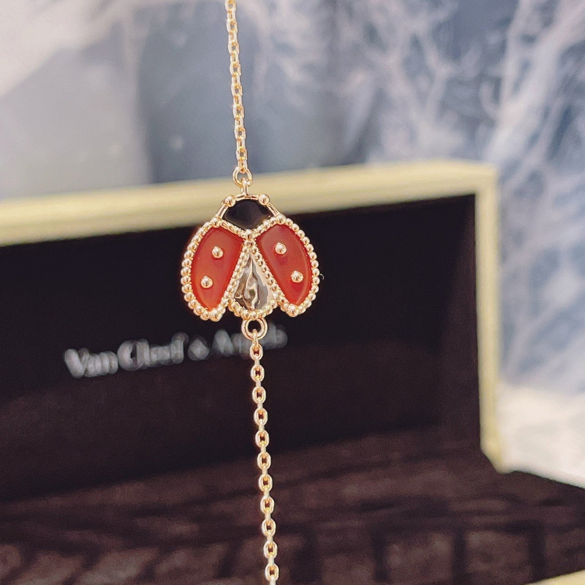 [Glow Muse]LUCKY SPRING 1 MOTIF PINK GOLD BRACELET