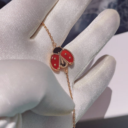 [Glow Muse]LUCKY SPRING 1 MOTIF PINK GOLD BRACELET