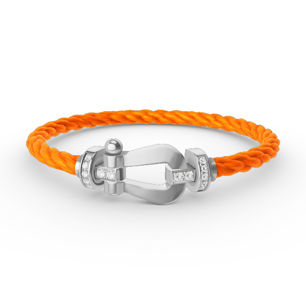 [Glow Muse]FORCE LARGE HORSESHOE HALF DIAMOND BRACELET SILVER