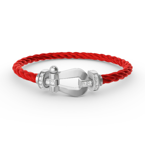 [Glow Muse]FORCE LARGE HORSESHOE HALF DIAMOND BRACELET SILVER