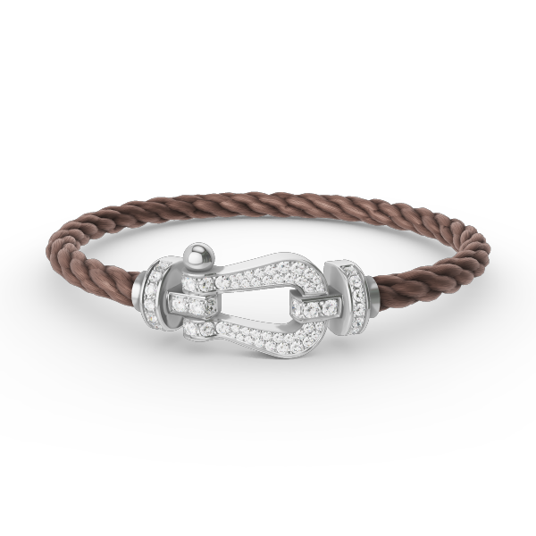 [Glow Muse]FORCE LARGE HORSESHOE FULL DIAMOND BRACELET SILVER