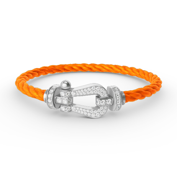 [Glow Muse]FORCE LARGE HORSESHOE FULL DIAMOND BRACELET SILVER
