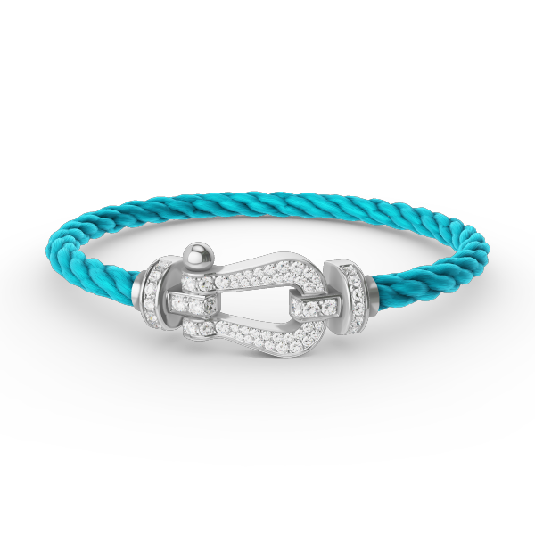 [Glow Muse]FORCE LARGE HORSESHOE FULL DIAMOND BRACELET SILVER