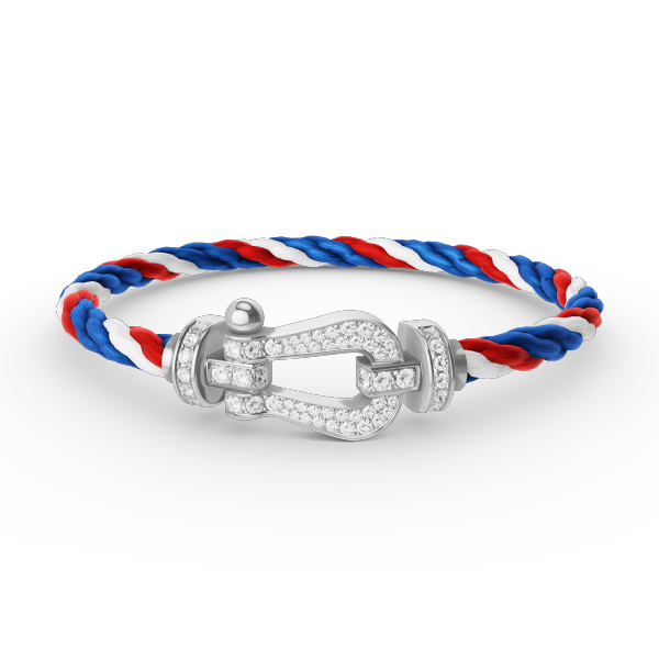 [Glow Muse]FORCE LARGE HORSESHOE FULL DIAMOND BRACELET SILVER