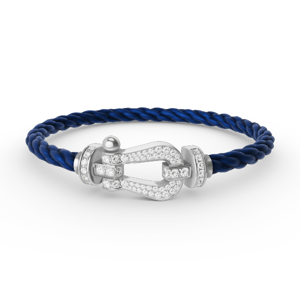 [Glow Muse]FORCE LARGE HORSESHOE FULL DIAMOND BRACELET SILVER