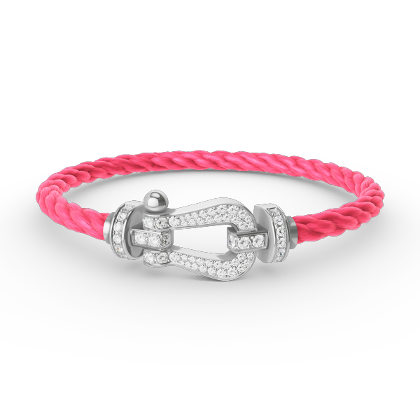 [Glow Muse]FORCE LARGE HORSESHOE FULL DIAMOND BRACELET SILVER