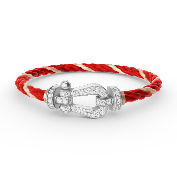 [Glow Muse]FORCE LARGE HORSESHOE FULL DIAMOND BRACELET SILVER