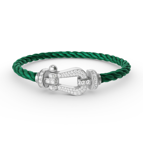 [Glow Muse]FORCE LARGE HORSESHOE FULL DIAMOND BRACELET SILVER