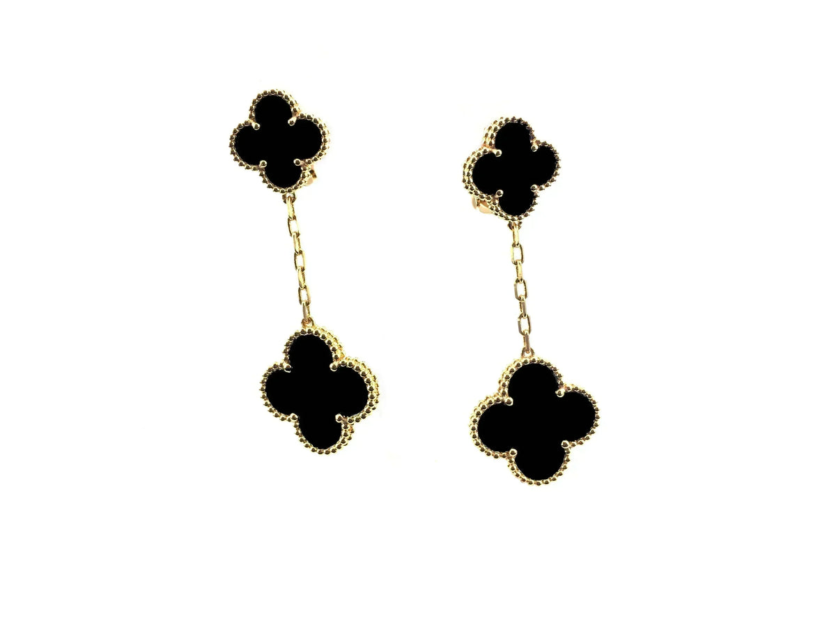 [Glow Muse]CLOVER 2 MOTIFS  EARRINGS (MULTIPLE CHOICESC