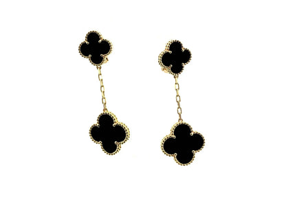 [Glow Muse]CLOVER 2 MOTIFS  EARRINGS (MULTIPLE CHOICESC