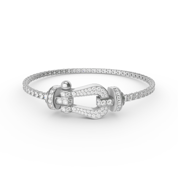 [Glow Muse]FORCE  LARGE HORSESHOE FULL DIAMOND TENNIS BRACELET