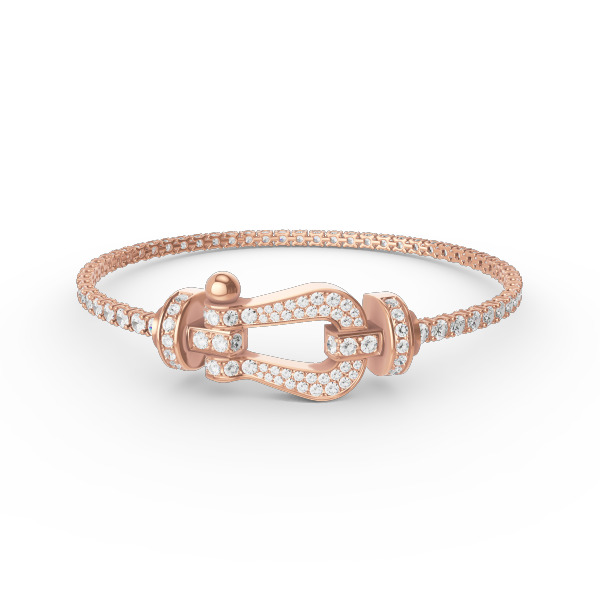 [Glow Muse]FORCE  LARGE HORSESHOE FULL DIAMOND TENNIS BRACELET