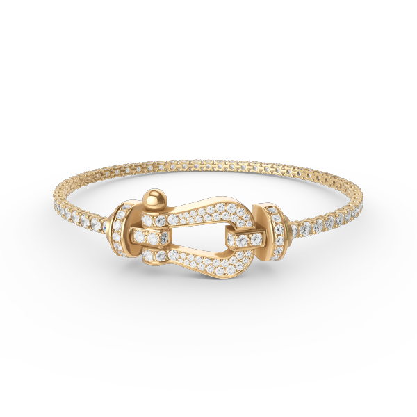 [Glow Muse]FORCE  LARGE HORSESHOE FULL DIAMOND TENNIS BRACELET