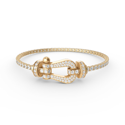[Glow Muse]FORCE  LARGE HORSESHOE FULL DIAMOND TENNIS BRACELET