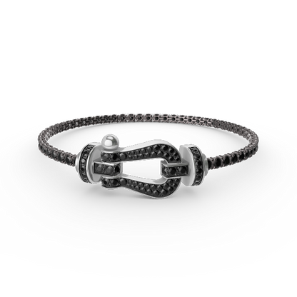 [Glow Muse]FORCE  LARGE HORSESHOE FULL DIAMOND TENNIS BRACELET